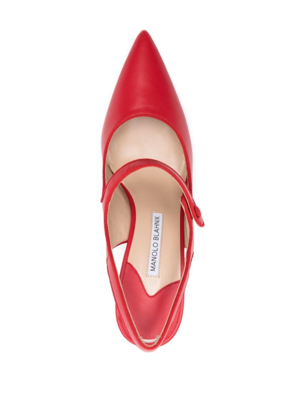Manolo Blahnik 90mm Campari Pumps | Browns Pumps