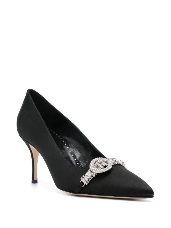 Manolo Blahnik Black 90mm Asapump Pumps | Browns Pumps
