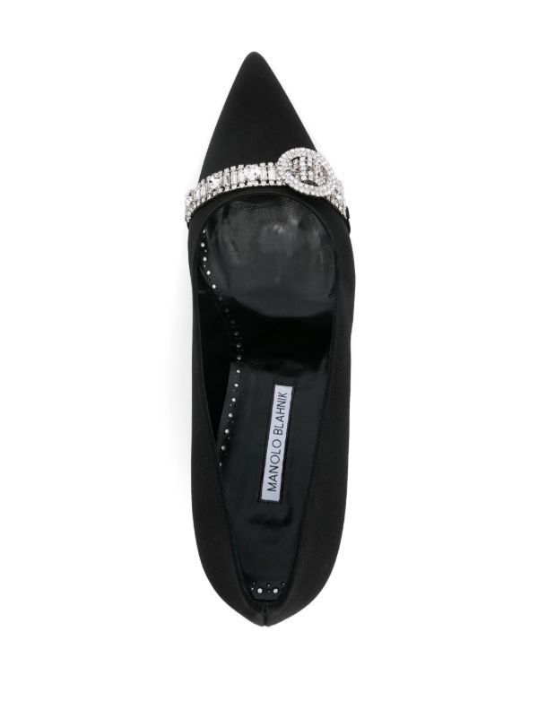 Manolo Blahnik Black 90mm Asapump Pumps | Browns Pumps