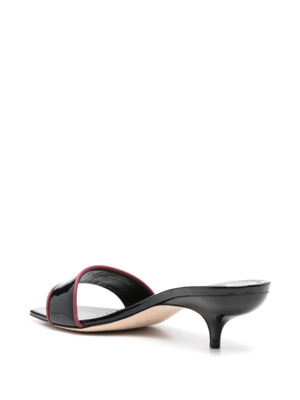 Manolo Blahnik Black Helamu 50 Patent Leather Mules | Browns Mules