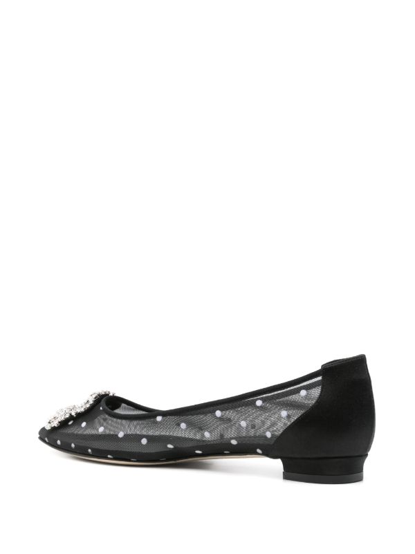 Manolo Blahnik Hangisi Ballet Flats | Browns Ballerina Shoes