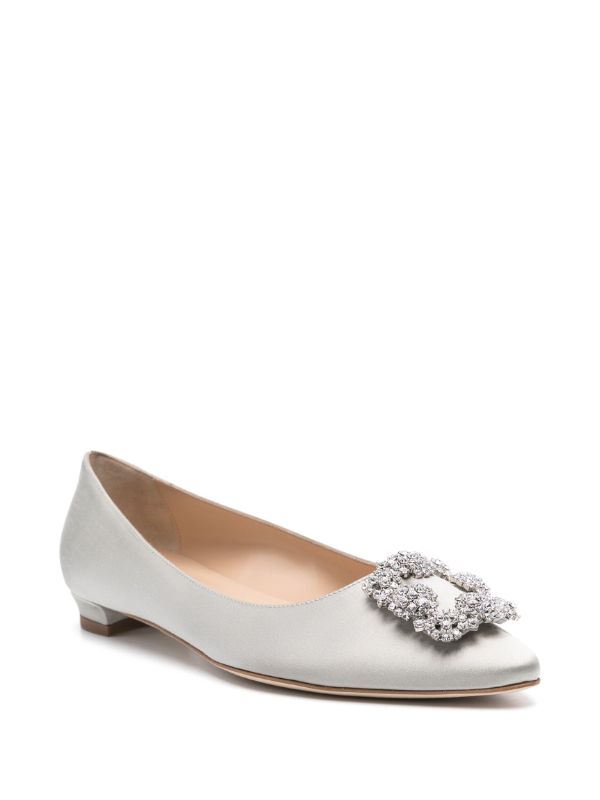 Manolo Blahnik Hangisi Ballet Flats | Browns Ballerina Shoes