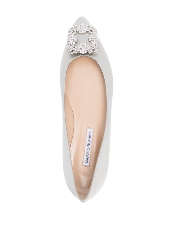 Manolo Blahnik Hangisi Ballet Flats | Browns Ballerina Shoes