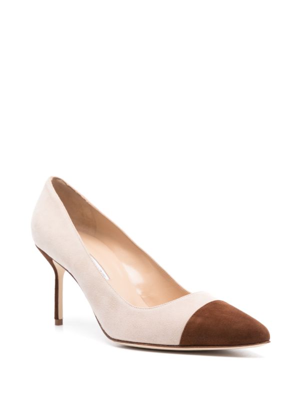 Manolo Blahnik Neutral Capcour Pumps | Browns Pumps