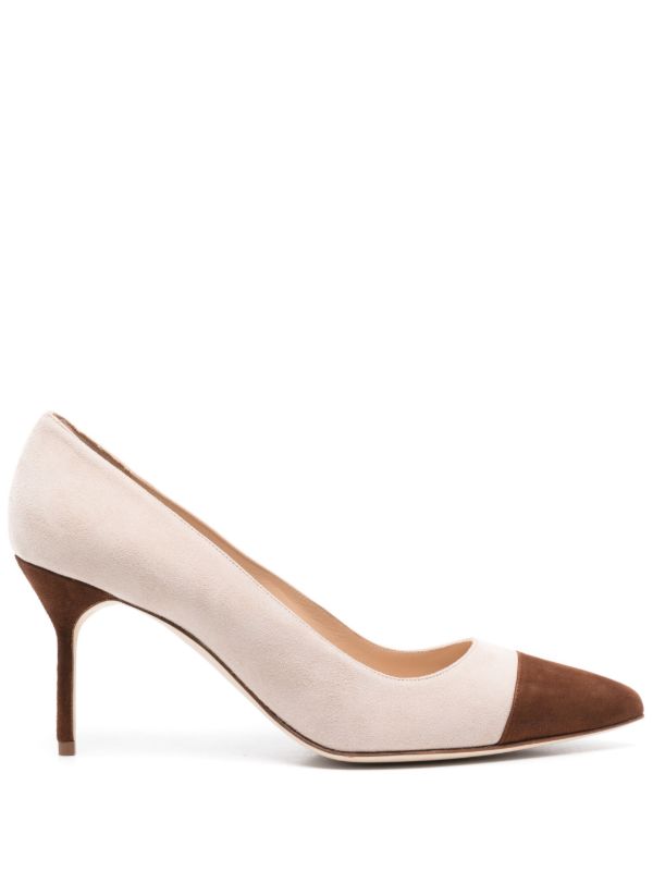 Manolo Blahnik Neutral Capcour Pumps | Browns Pumps