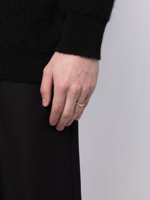 MAOR 18K Yellow Gold Caleum Link Band Ring | Browns Rings