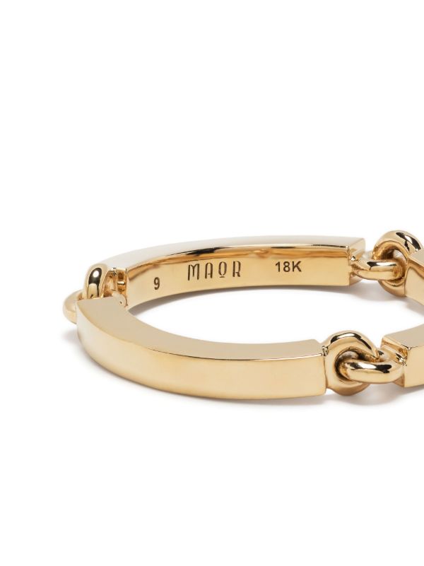 MAOR 18K Yellow Gold Caleum Link Band Ring | Browns Rings