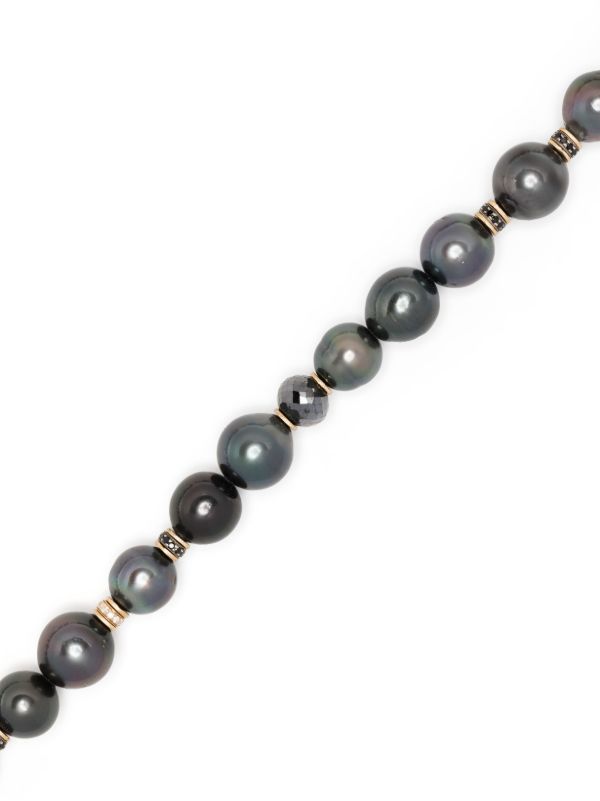 MAOR 18K Yellow Gold Les Noir Pearl And Diamond Necklace | Browns Necklaces