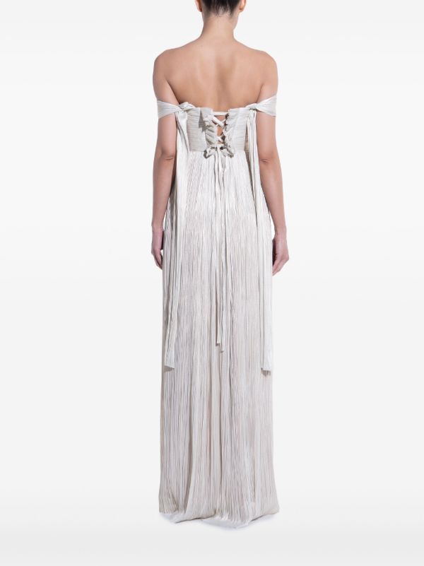 Maria Lucia Hohan Silver-ToneSerene Draped Gown | Browns Cocktail & Party Dresses