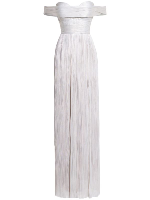 Maria Lucia Hohan Silver-ToneSerene Draped Gown | Browns Cocktail & Party Dresses
