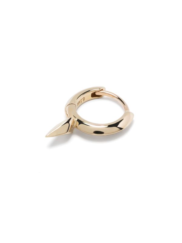 MARIA TASH 14K Yellow Gold Faceted Short Spike Hoop Earring | Browns Fine Earrings