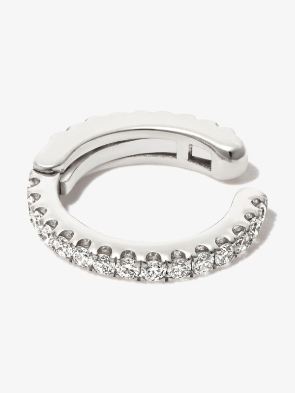 MARIA TASH 18K white gold Eternity diamond ear cuff | Browns Fine Earrings