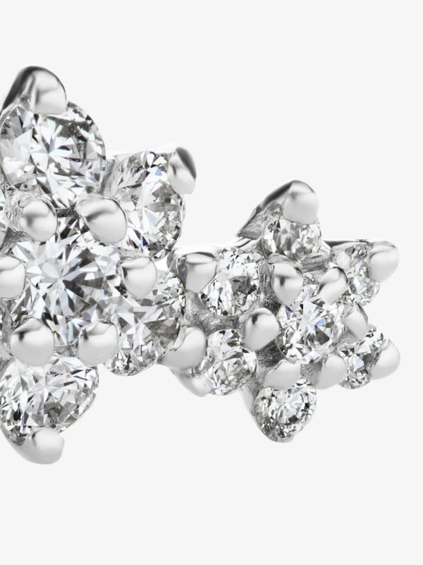MARIA TASH 18K White Gold Flower Garland Diamond Earring | Browns Fine Earrings