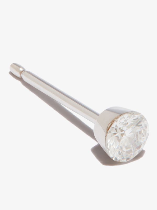 MARIA TASH 18K White Gold Invisible Set Diamond Earring | Browns Fine Earrings