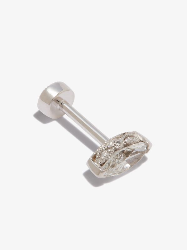 MARIA TASH 18K White Gold Marquise Diamond Earring | Browns Fine Earrings