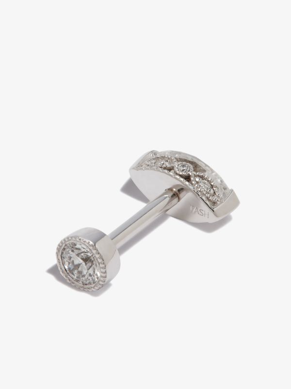 MARIA TASH 18K White Gold Marquise Diamond Earring | Browns Fine Earrings