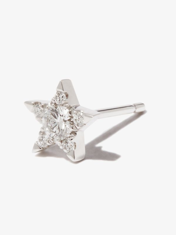 MARIA TASH 18K White Gold Star Diamond Earring | Browns Fine Earrings