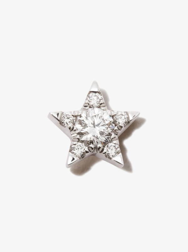 MARIA TASH 18K White Gold Star Diamond Earring | Browns Fine Earrings