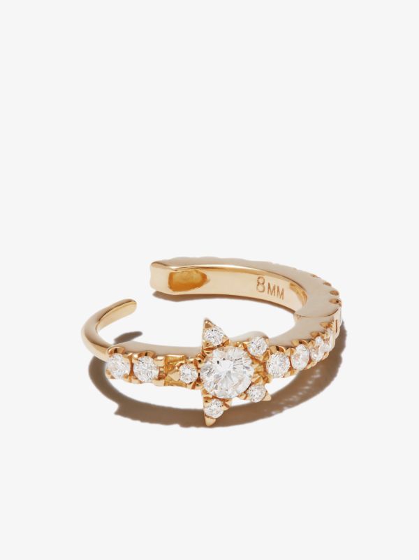 MARIA TASH 18K Yellow Gold Star Eternity Diamond Earring | Browns Fine Earrings