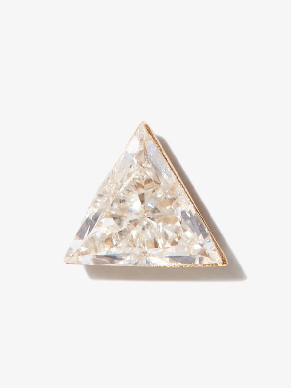 MARIA TASH 18K yellow gold triangle diamond earring | Browns Fine Earrings