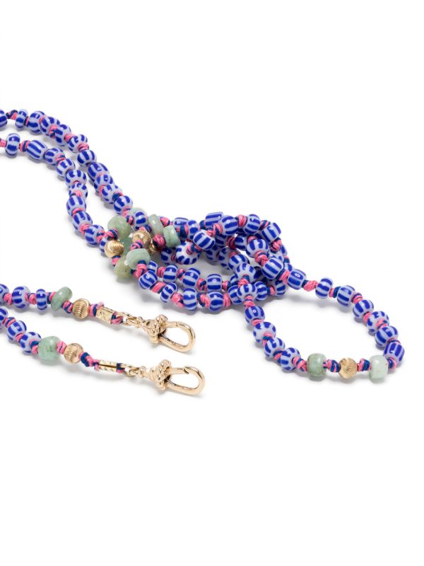 Marie Lichtenberg 9K Yellow Gold Mauli Beaded Necklace | Browns Fine Necklaces