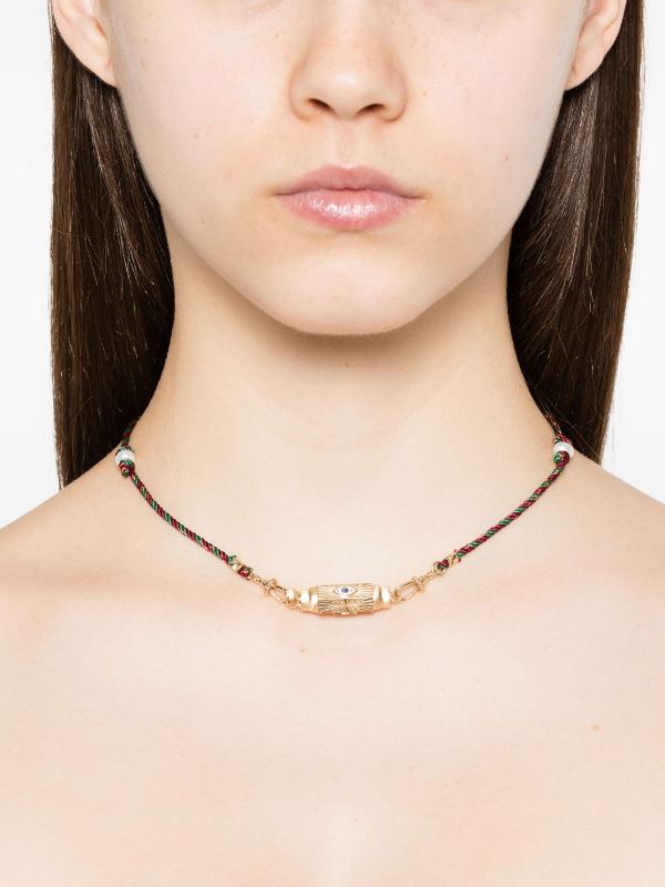 Marie Lichtenberg Sapphire Gold Geometric Necklace | Browns Fine Necklaces
