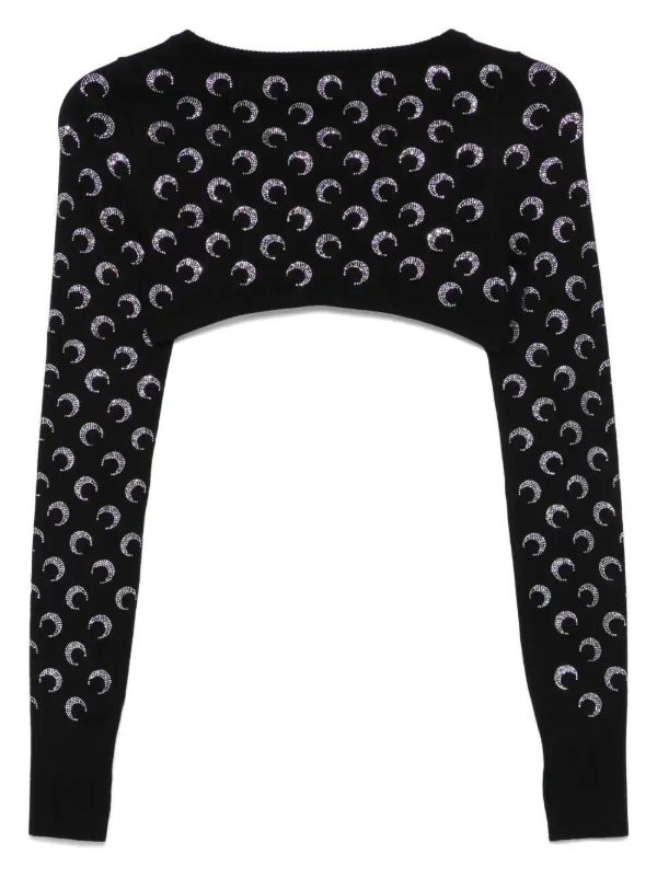 Marine Serre Black Crescent Moon Sweater | Browns Knitted Sweaters