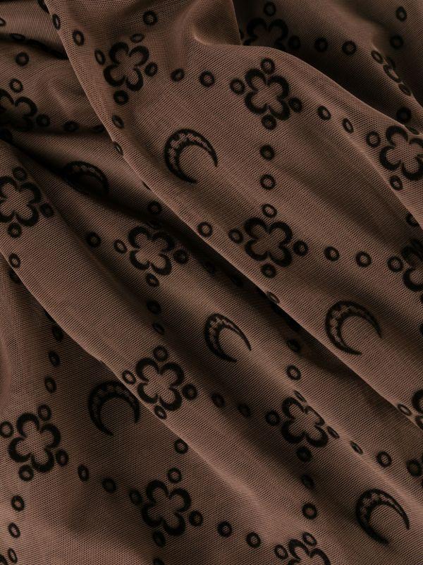 Marine Serre Brown Regenerated Moonogram Mesh Tights | Browns Pantyhose & Stockings