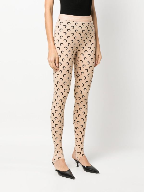 Marine Serre Fuseaux Crescent Moon Print Leggings | Browns Leggings