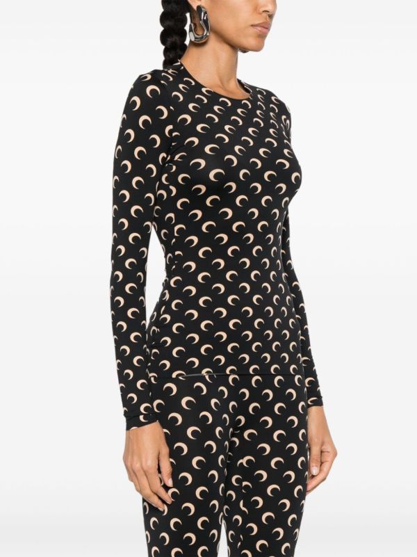 Marine Serre Moon-Print Jersey T-Shirt | Browns T-Shirts & Jersey Shirts