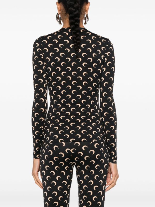 Marine Serre Moon-Print Jersey T-Shirt | Browns T-Shirts & Jersey Shirts