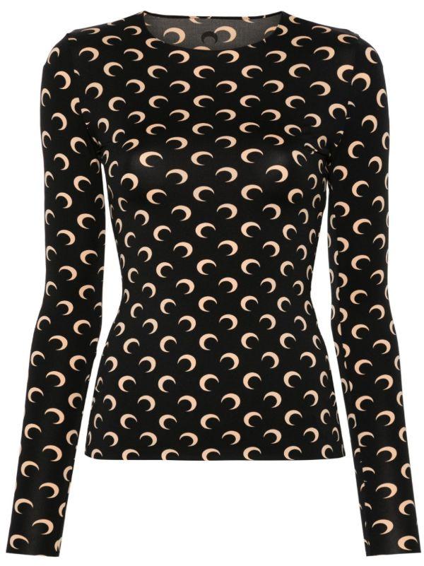 Marine Serre Moon-Print Jersey T-Shirt | Browns T-Shirts & Jersey Shirts