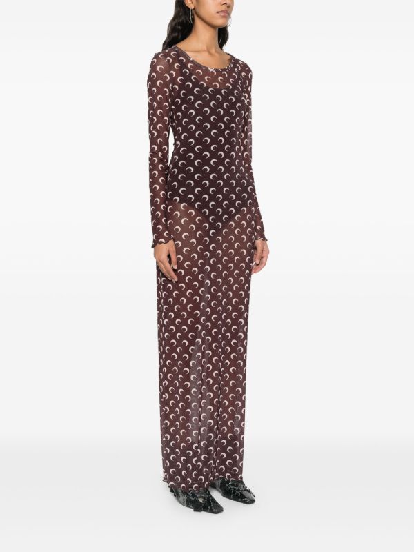Marine Serre Moon-Print Maxi Dress | Browns Day Dresses