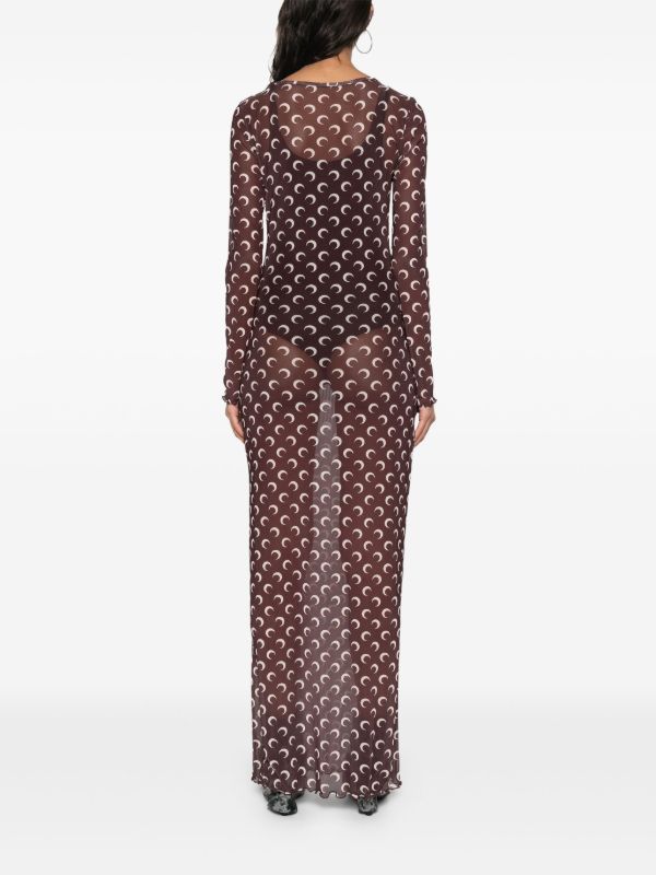 Marine Serre Moon-Print Maxi Dress | Browns Day Dresses