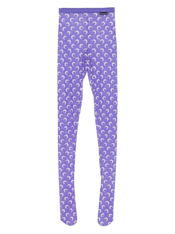 Marine Serre Moongram-print tights | Browns Pantyhose & Stockings