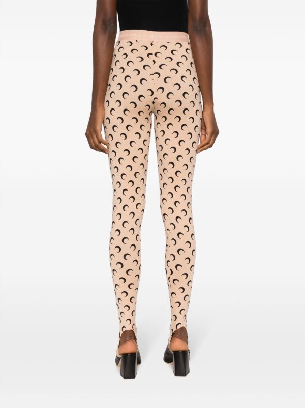 Marine Serre Neutral Fuseaux Moon-Print Leggings | Browns Leggings