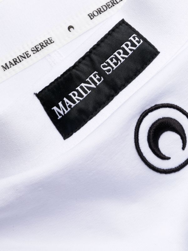 Marine Serre White Logo Embroidered Briefs | Browns Panties
