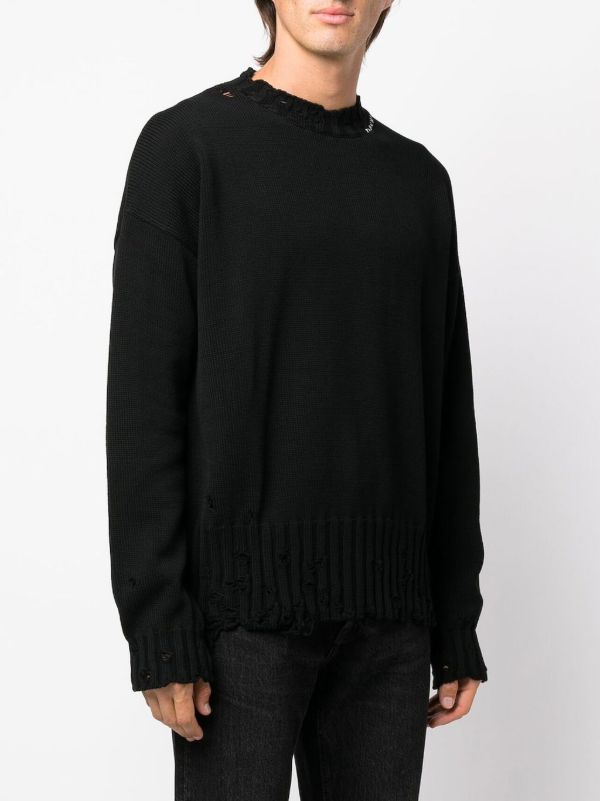 Marni Black Logo-Embroidered Jumper | Browns Knitted Sweaters