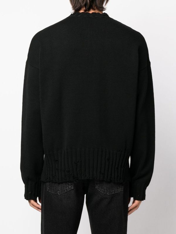 Marni Black Logo-Embroidered Jumper | Browns Knitted Sweaters