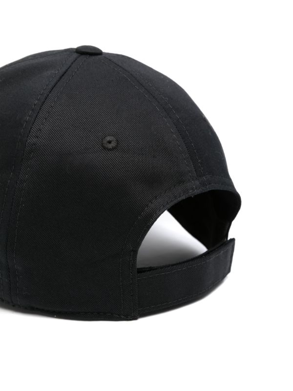 Marni Black Logo-Embroidered Organic Cotton Cap | Browns Hats