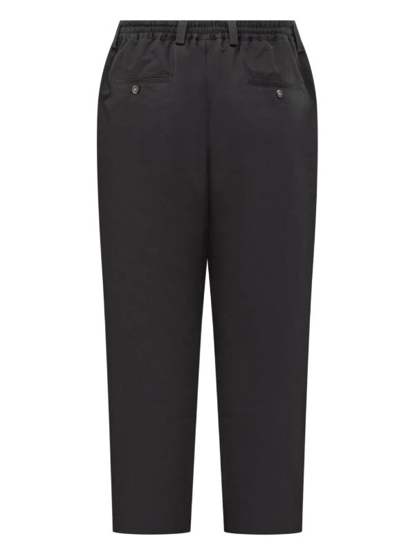 Marni Black Organic Cotton Tapered Trousers | Browns Tapered Pants