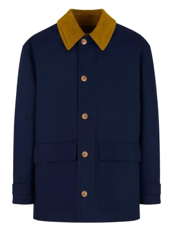 Marni corduroy-collar gabardine parka | Browns Parkas