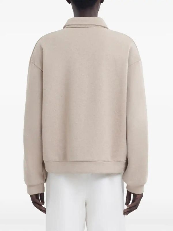 Marni Neutrals Contrast-Stitch Polo Shirt | Browns Polo Shirts