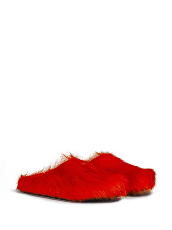 Marni Red Fussbett Sabot Mules | Browns Flip-Flops & Slides