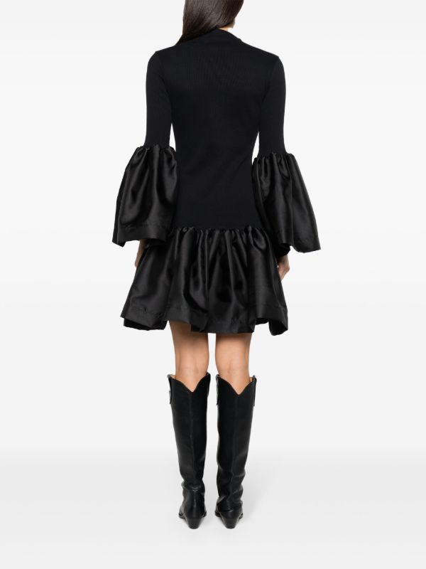 Marques'Almeida Black Satin Trim Knit Dress | Browns Sweater Dresses