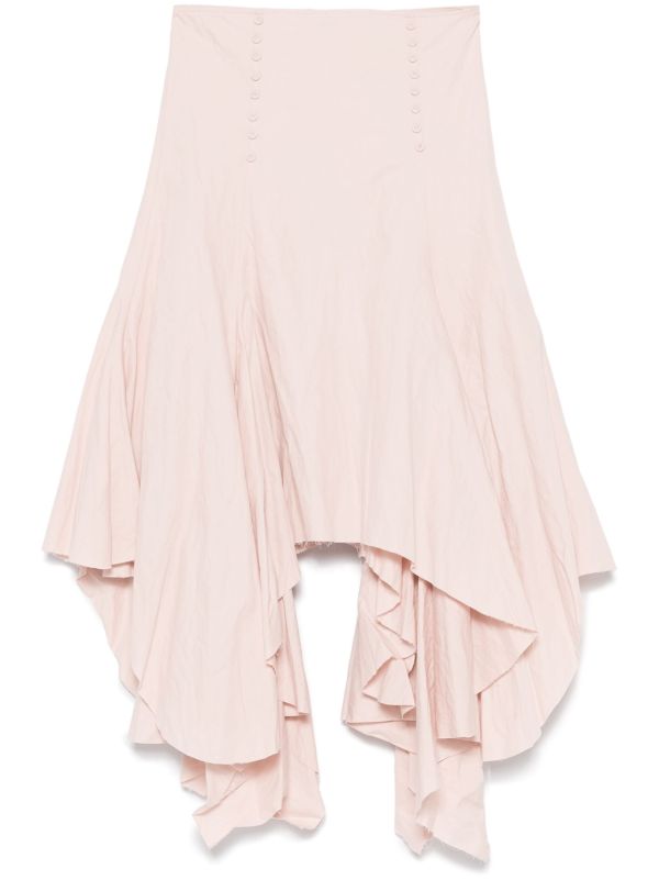 Marques'Almeida flounce midi skirt | Browns Asymmetric & Draped Skirts