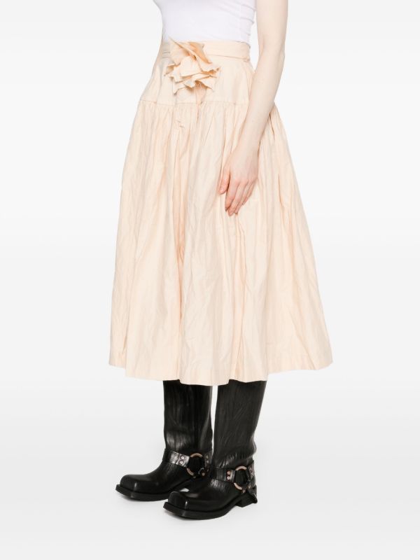 Marques'Almeida Wrinkled Midi Skirt | Browns A-Line Skirts