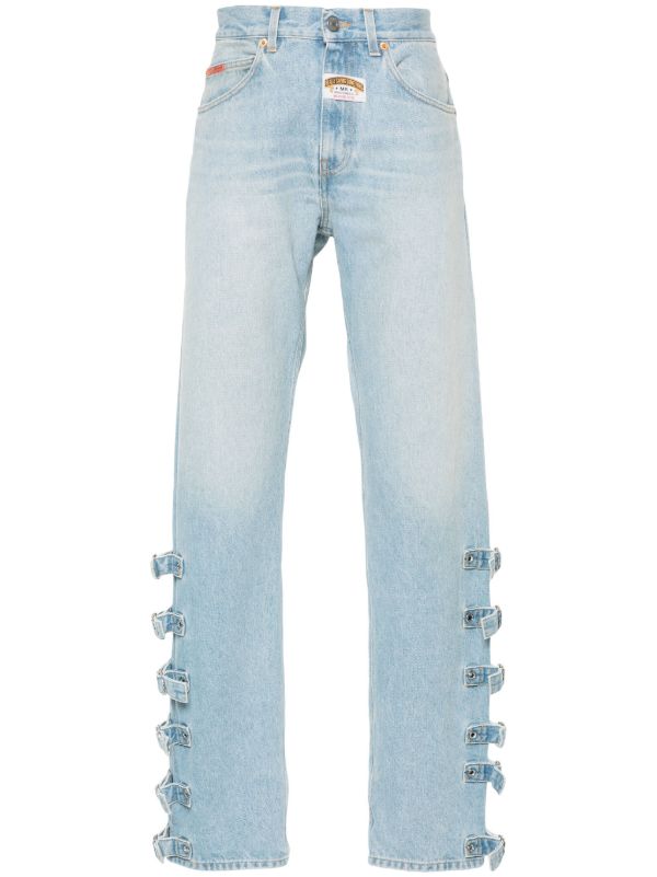 Martine Rose Buckle jeans | Browns Regular & Straight-Leg Jeans