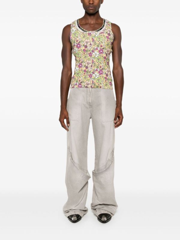 Martine Rose Floral Folded Top | Browns Vests & Tank Tops