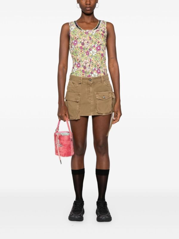Martine Rose Floral Folded Top | Browns Vests & Tank Tops